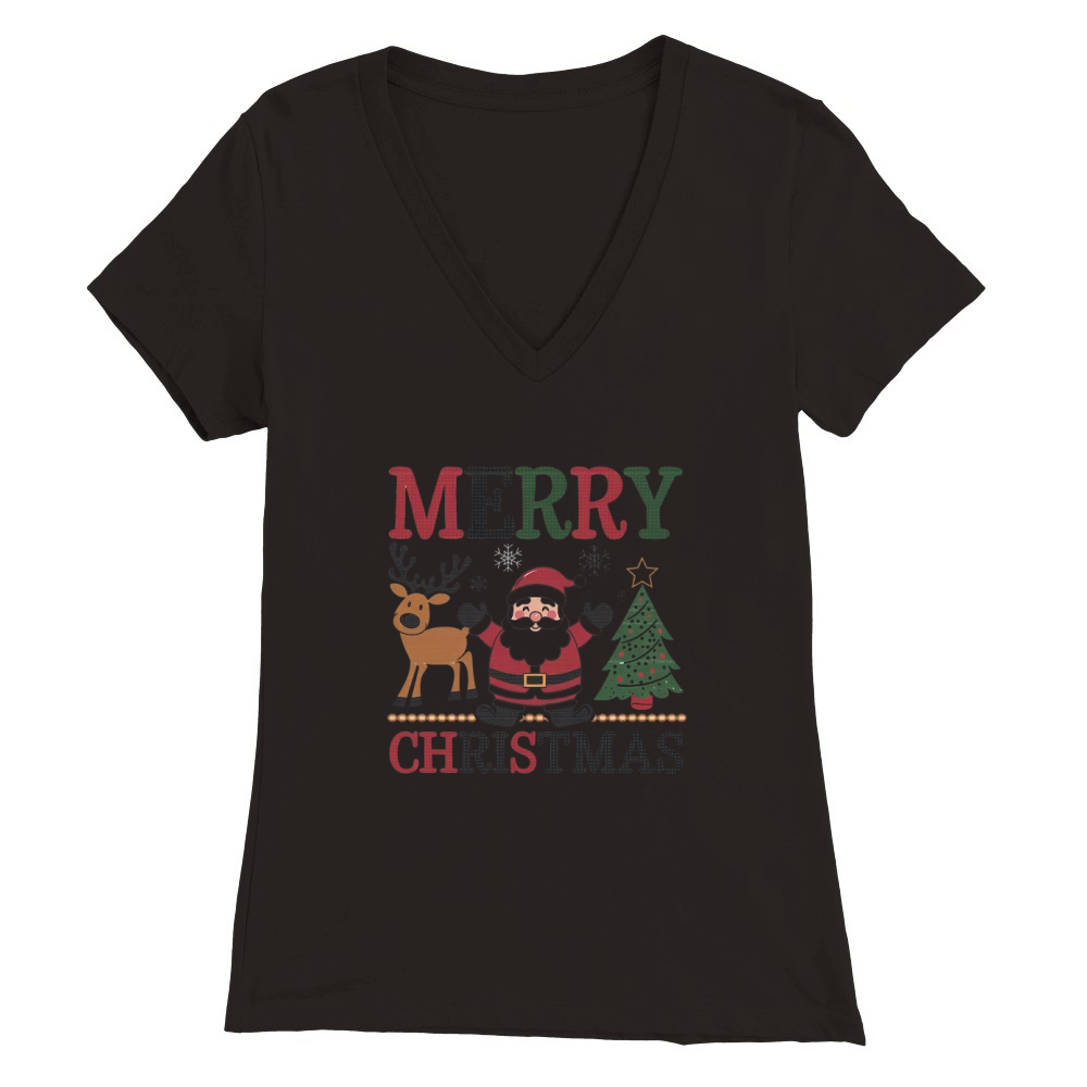 Merry Christmas 51 15 Premium Womens V-Neck T-shirt