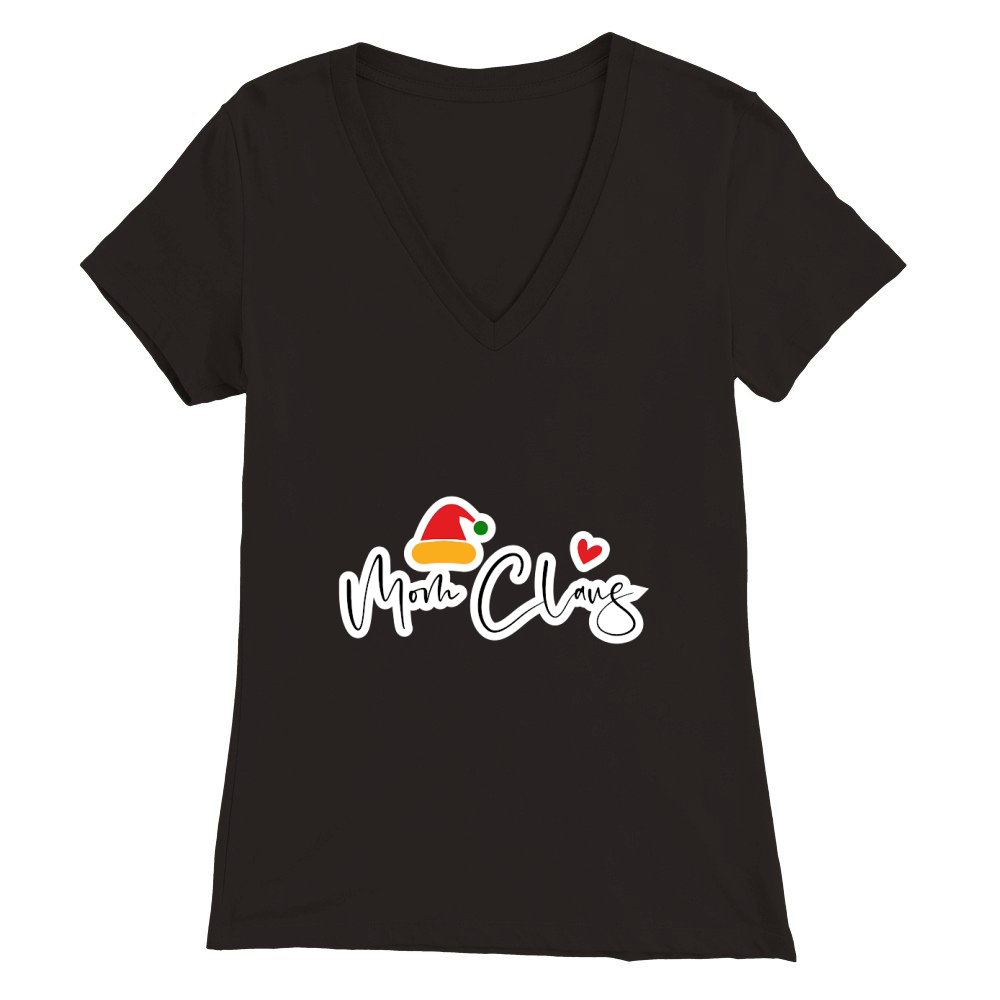Mom Claus Premium Womens V-Neck T-shirt