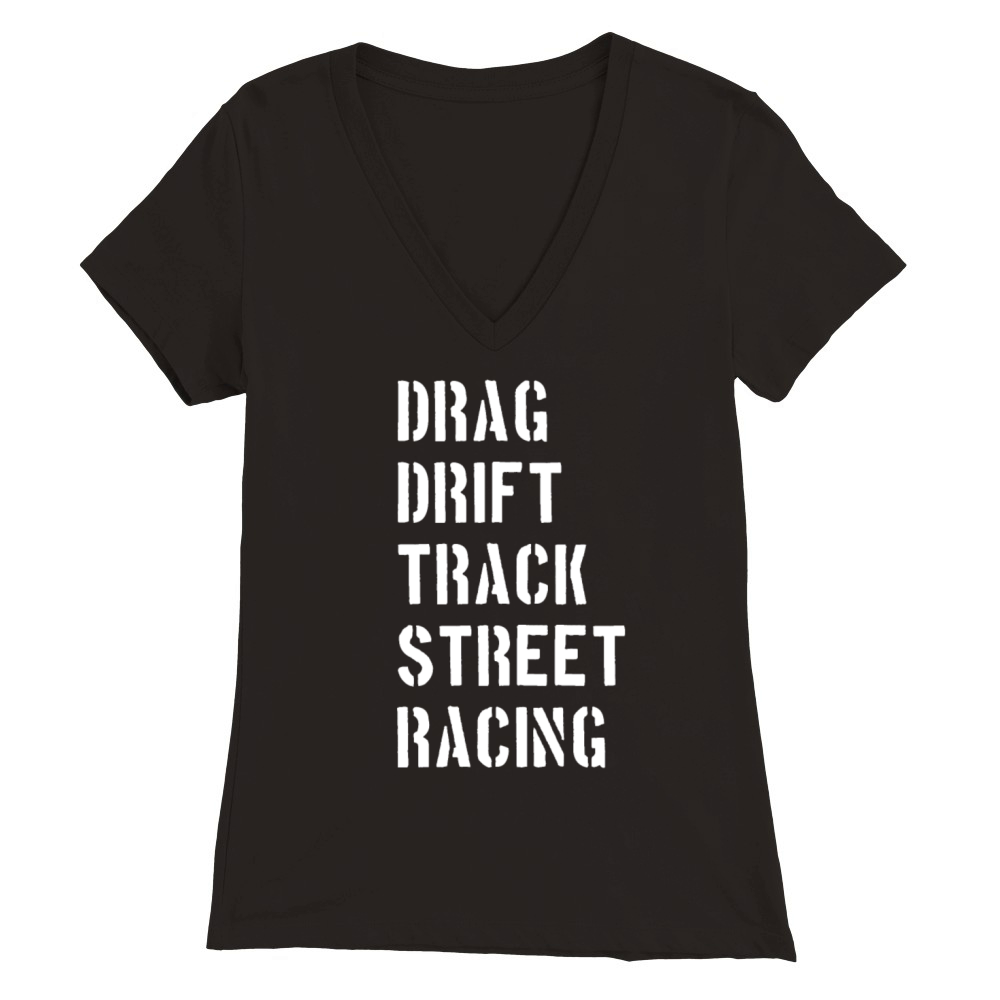 Racing Cars Premium Womens V-Neck T-shirt