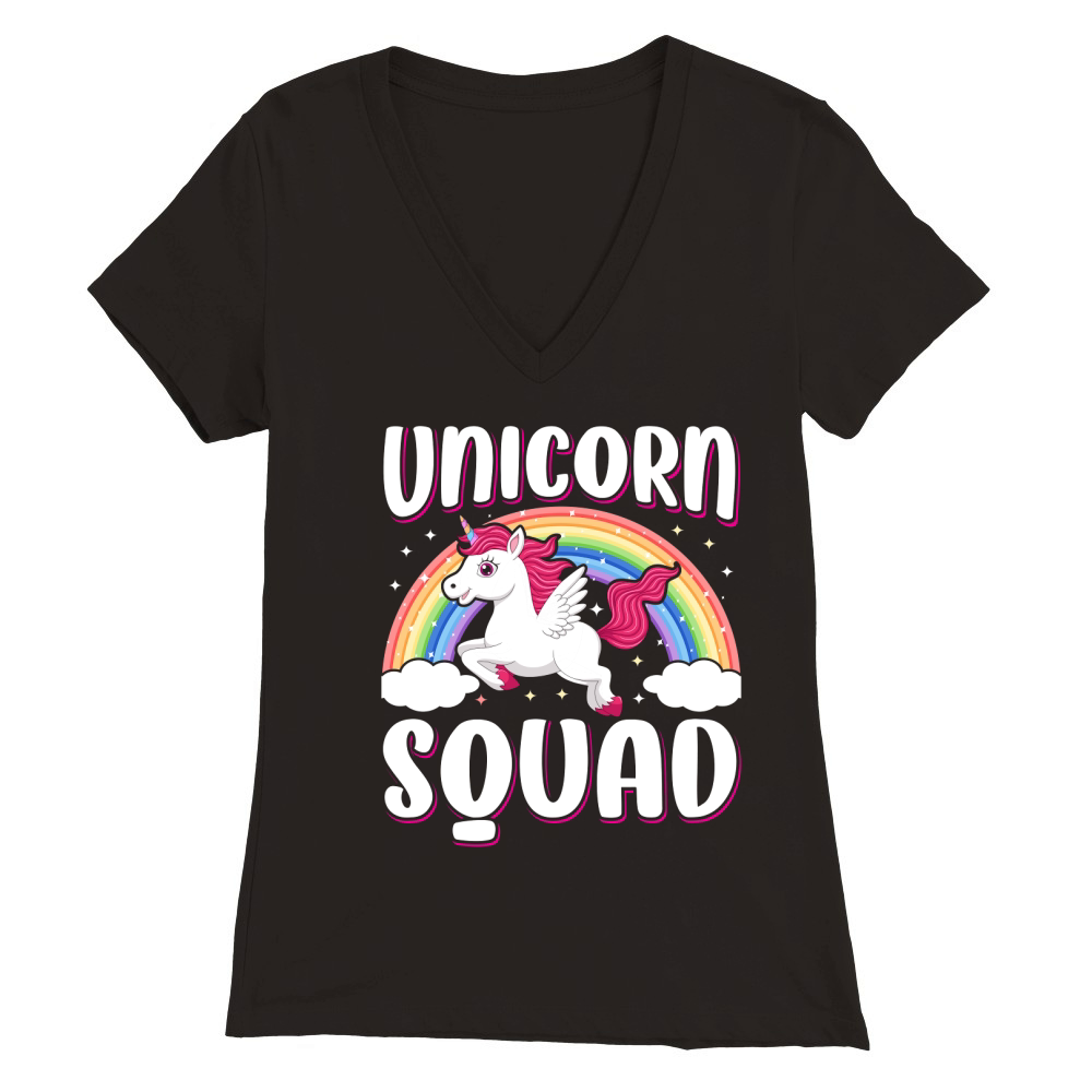 Unicorn Squad Premium Womens V-Neck T-shirt