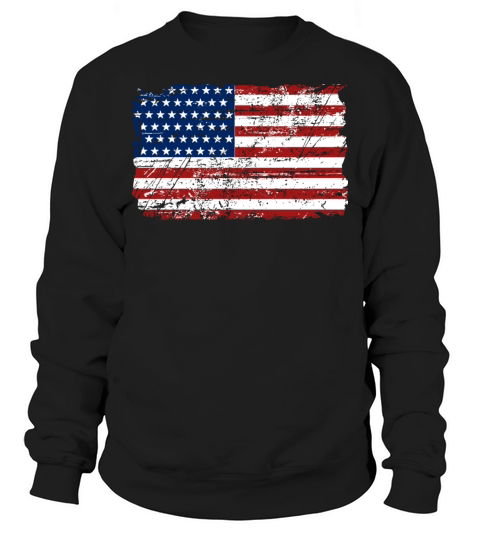 USA Flag - Vintage Look Sweatshirt Unisex
