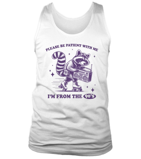 Raccoon Roller Skate Vintage Radio L Violet Tank Top Unisex