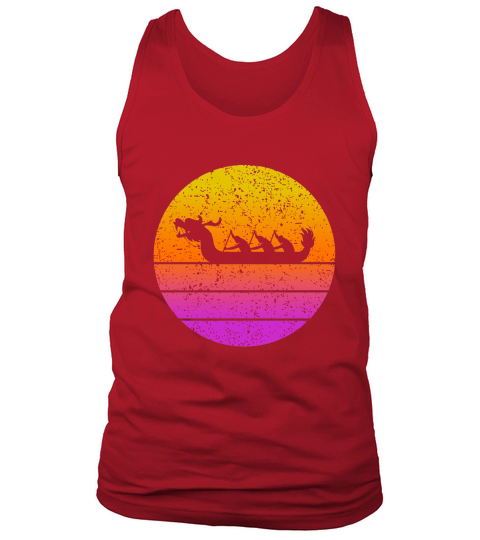 Retro Sunset Vintage Dragon Boat Tank Top Unisex