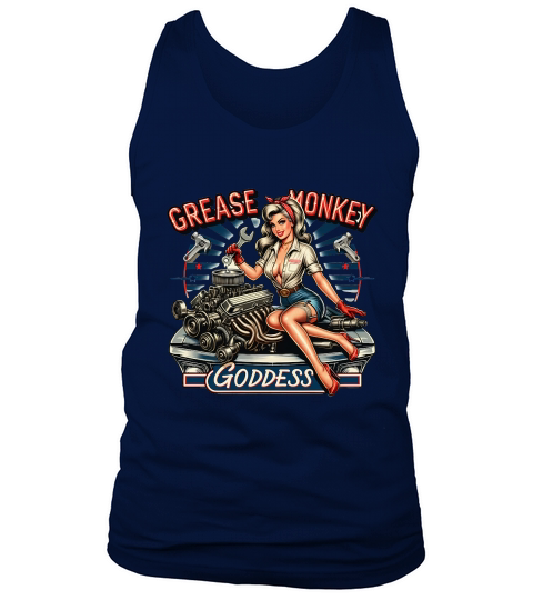 Retro Vintage grease monkey goddess Tank Top Unisex