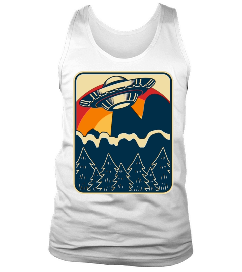 Vintage UFO Alien mountain 2 Tank Top Unisex
