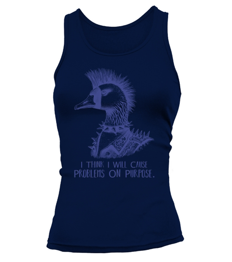 Goose Punk Problem On Purpose L vBlue Tank top Woman