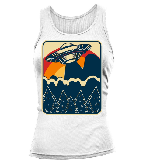 Vintage UFO Alien mountain 2 Tank top Woman