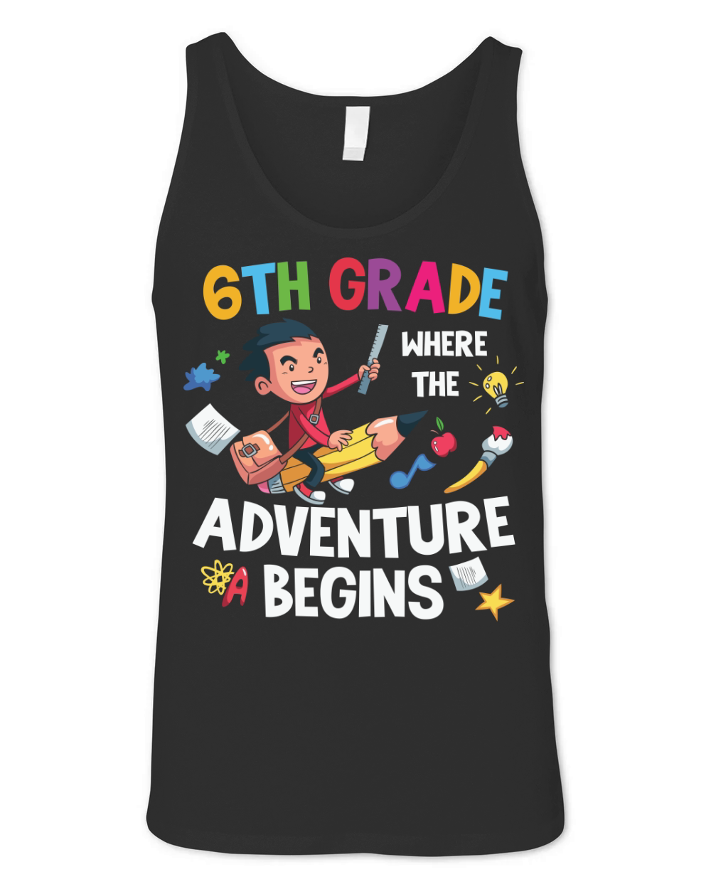 back to school   6th grade where the adventure begins Unisex Jersey Tank