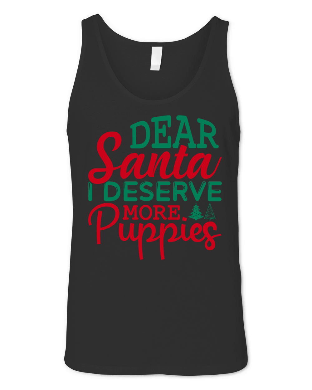 Dear santa i deserve more puppies Unisex Jersey Tank