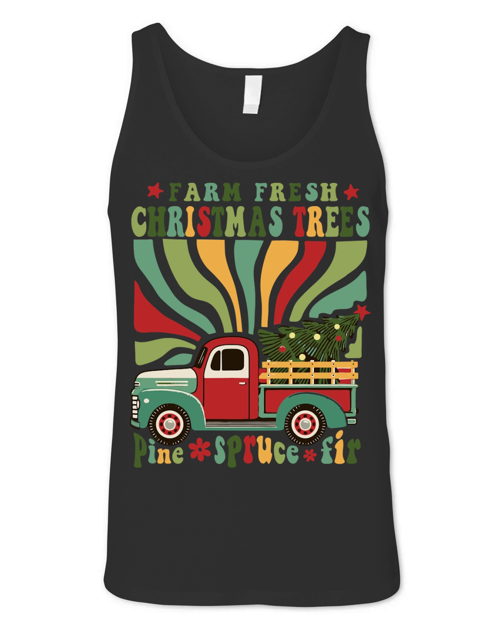 Farm Fresh Christmas Trees Unisex Jersey Tank