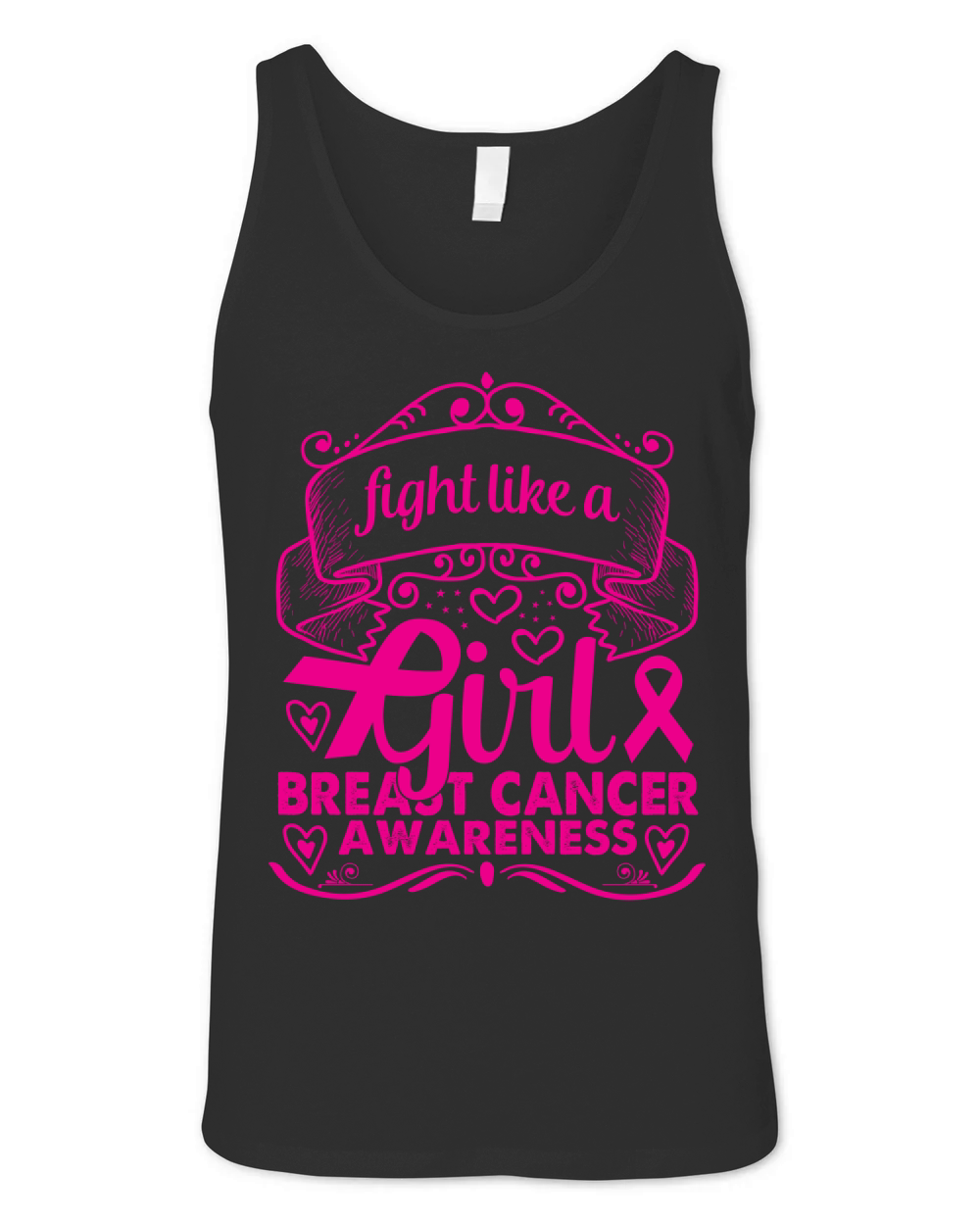Fight Like A Girl Breast Cancer Awareness Unisex Jersey Tank