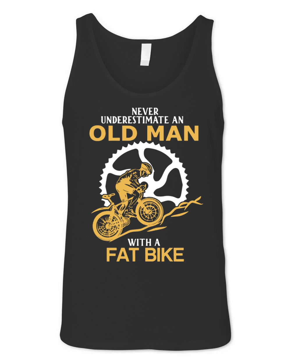 Never Underestimate An Old Man With A Fat Bike Unisex Jersey Tank