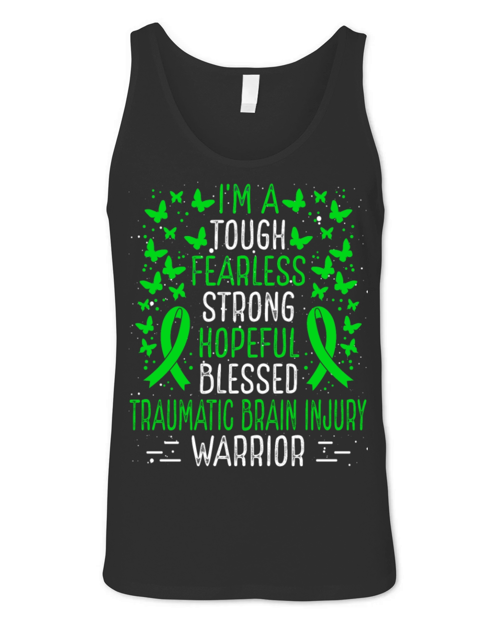 Traumatic Brain Injury Awareness Ribbon Warrior Unisex Jersey Tank