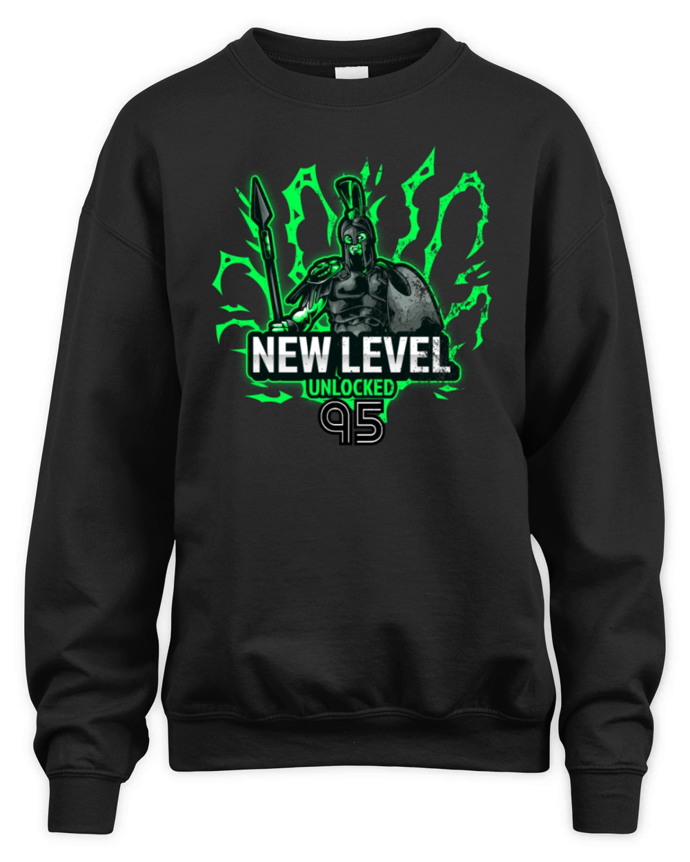 Level 95 UNLOCKED Birthday Video Game Style for Ga Unisex Premium Crewneck Sweatshirt