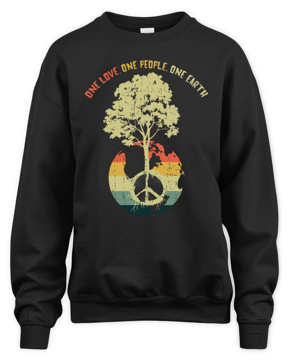Retro Vintage People Planet Save World Earth Day Unisex Premium Crewneck Sweatshirt