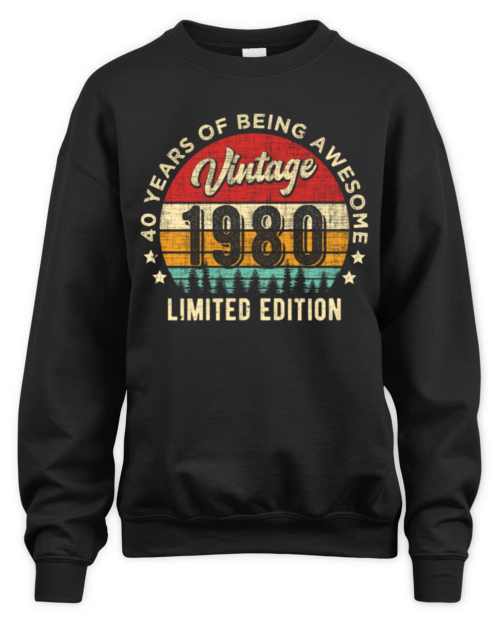 Vintage 1980 40 years old Awesome 40th Birthday Unisex Premium Crewneck Sweatshirt