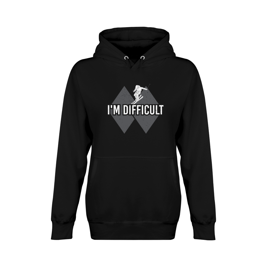 Im Difficult Double Black Diamond Skiing Unisex Premium Pullover Hoodie