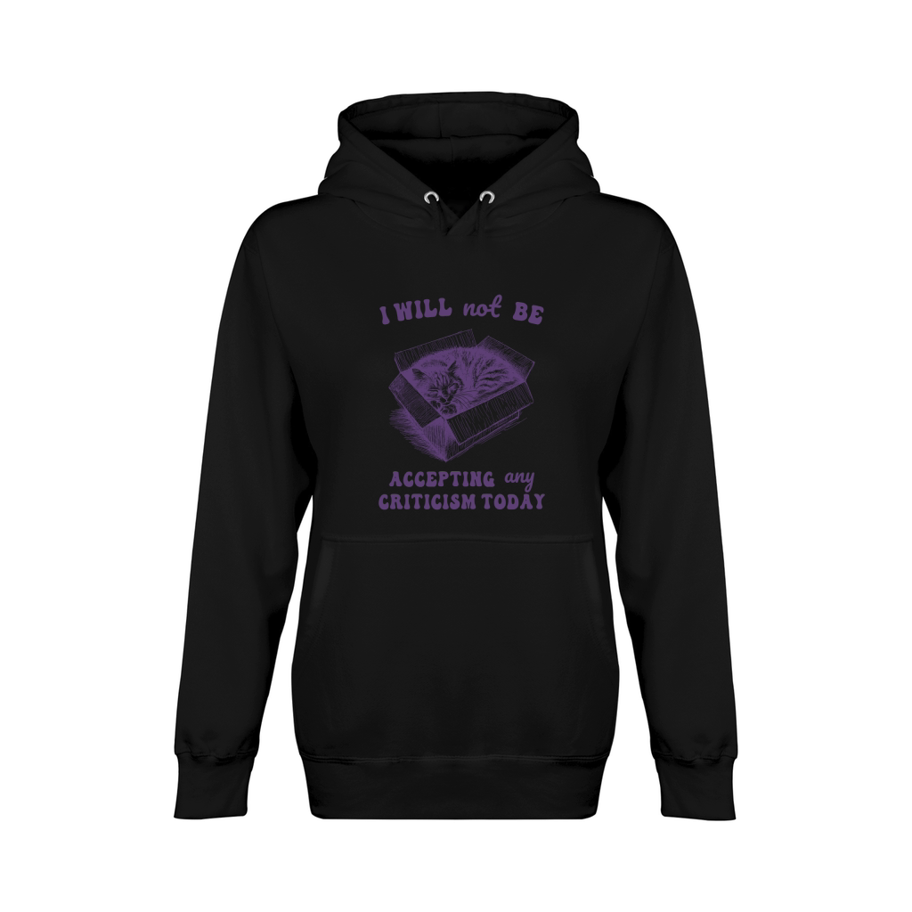 Lazy Cat In the Box L Violet Unisex Premium Pullover Hoodie