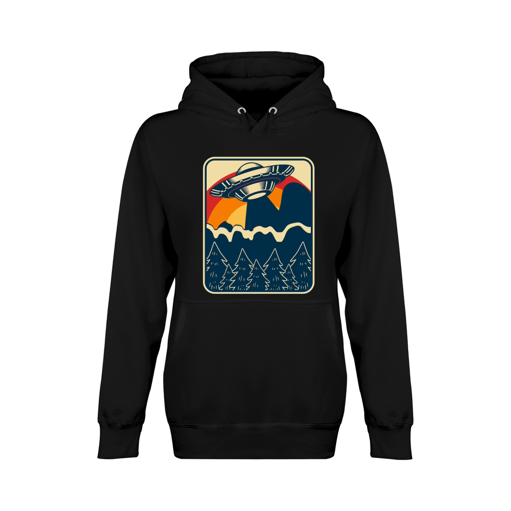 Vintage UFO Alien mountain 2 Unisex Premium Pullover Hoodie