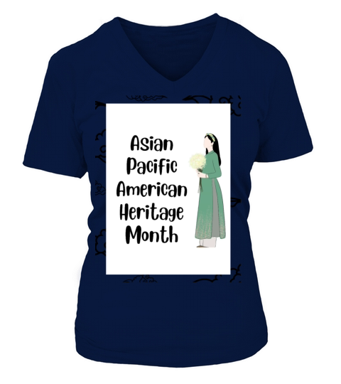 Asian Pacific American Heritage Month V-neck T-Shirt Woman