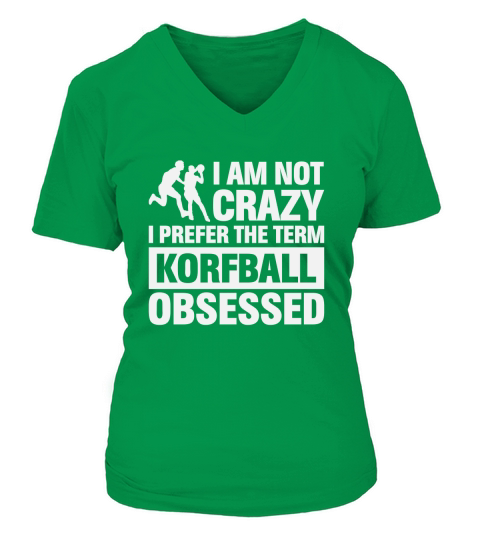 I Am Not Crazy Korfball V-neck T-Shirt Woman
