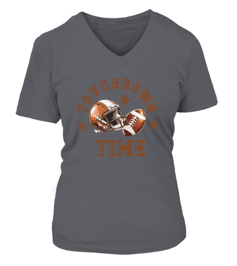 Touchdown Time helmet ball V-neck T-Shirt Woman