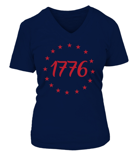 Vintage 4th July 1776 V-neck T-Shirt Woman