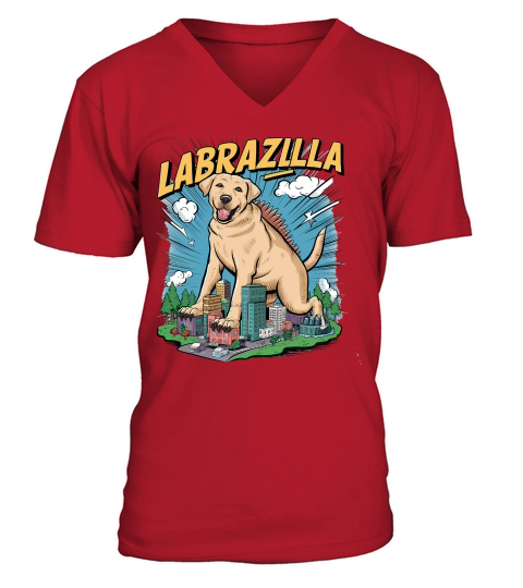 dogzilla (9) V-Neck T-shirt