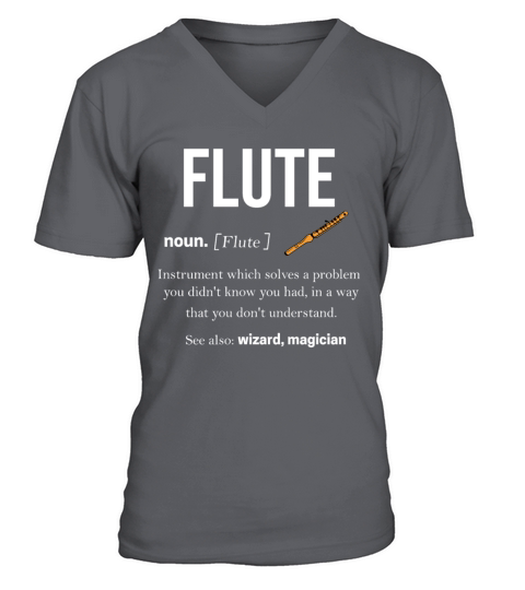 Flute Girl Flute Tenor Flute Clarinet V-Neck T-shirt