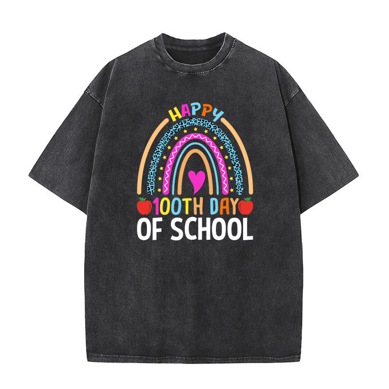 100 Days of School 4 04 Washed T-Shirt