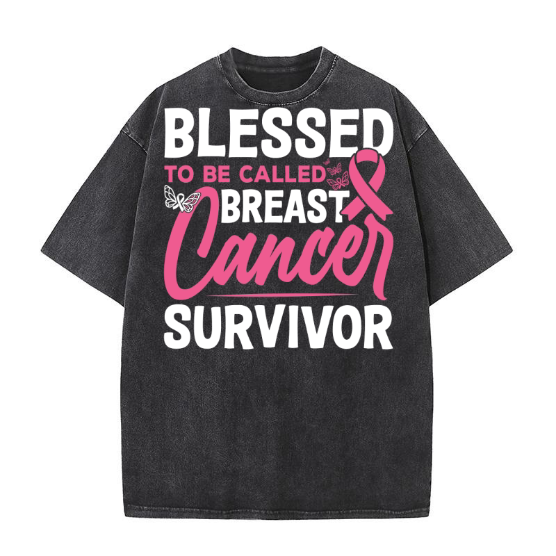 Blessed to be called a Breast cancer survivor 2 Washed T-Shirt