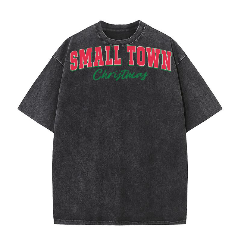 Christmas small town Washed T-Shirt