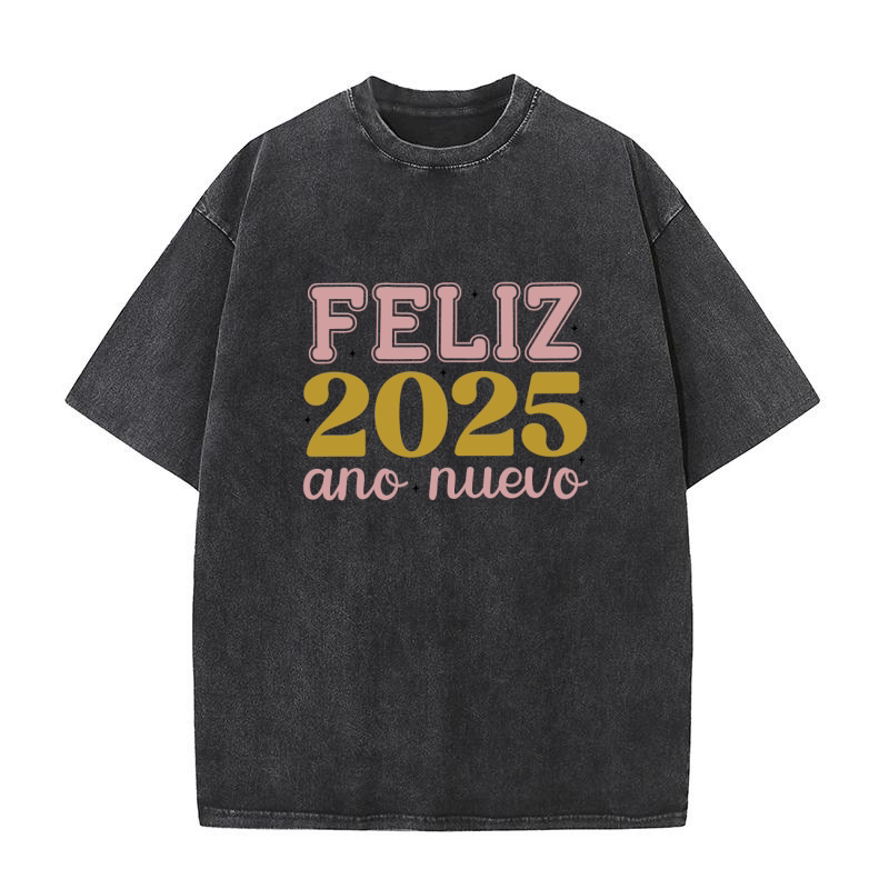 feliz 2025 ano nuevo Washed T-Shirt