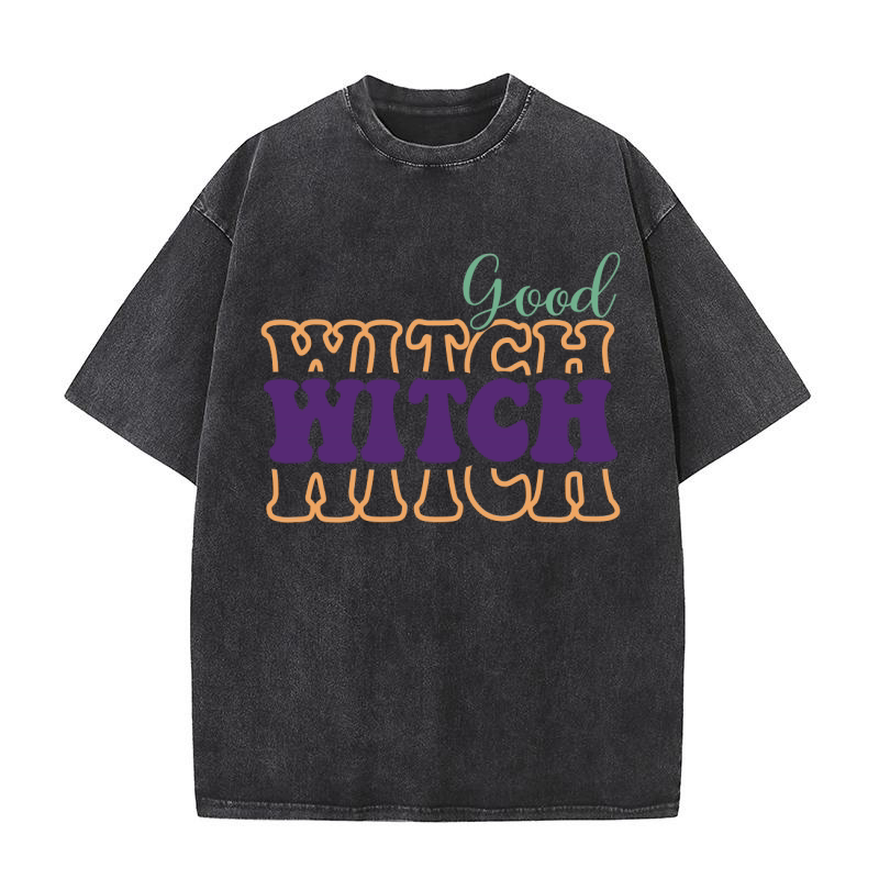 Halloween Witch Good Washed T-Shirt