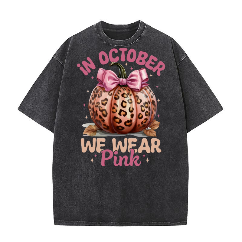 In October We Wear Pink Washed T-Shirt