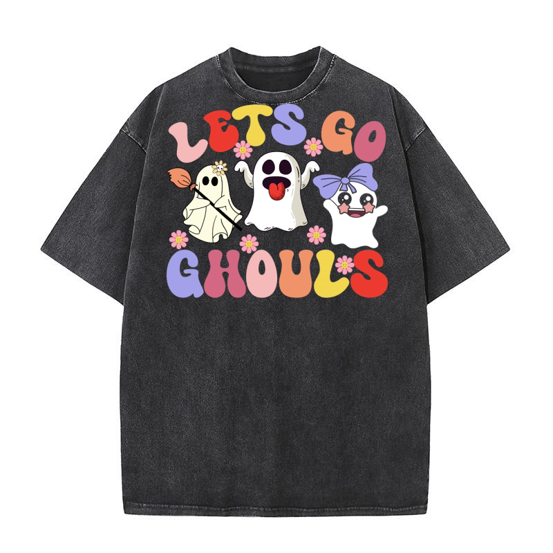 Lets Go Ghouls1 Washed T-Shirt