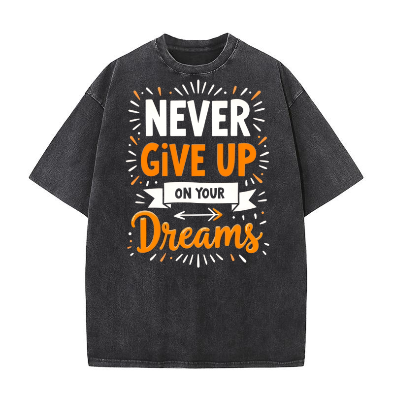 Never Give Up On Your Dreams 2 Washed T-Shirt