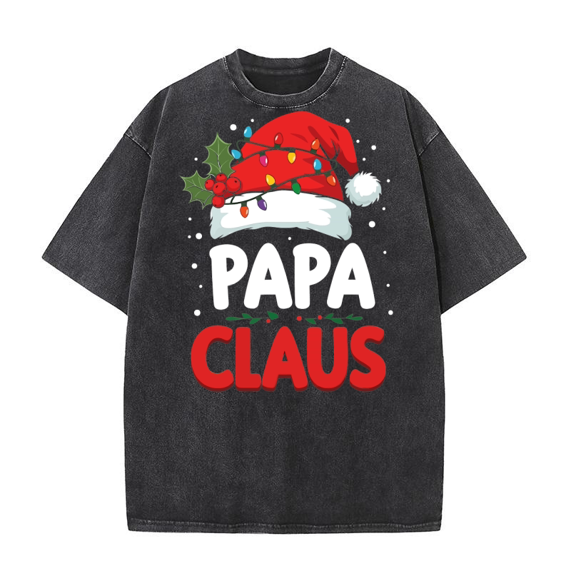 Papa Claus 02 Washed T-Shirt