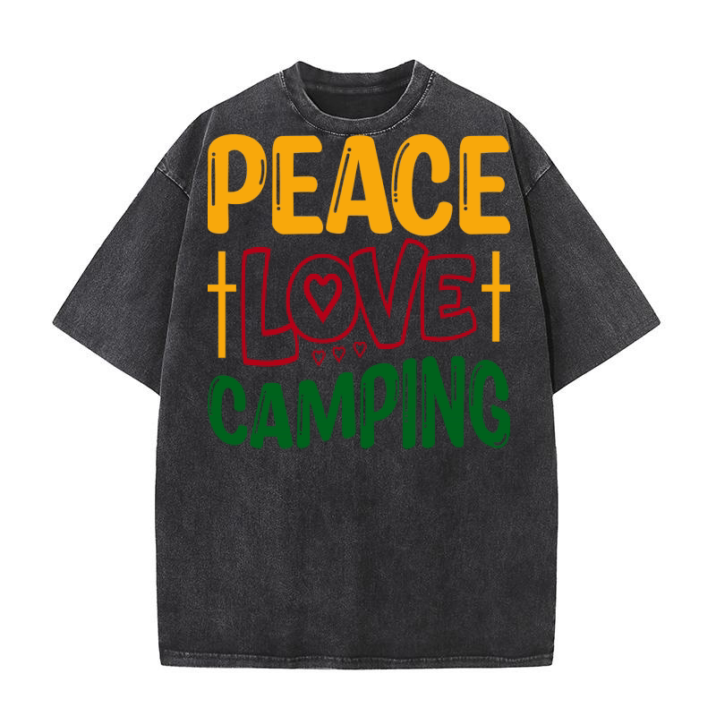 Peace Love Camping Washed T-Shirt