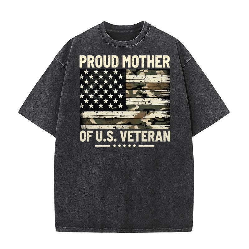 Proud mother of U.S veteran Washed T-Shirt