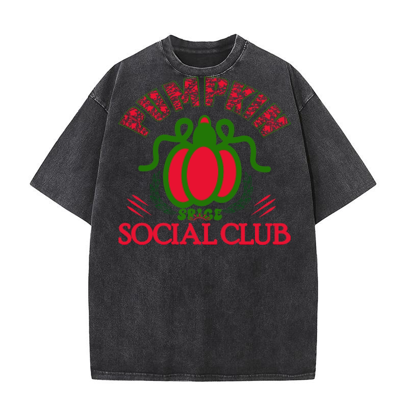 Pumpkin Spice Social Club Washed T-Shirt