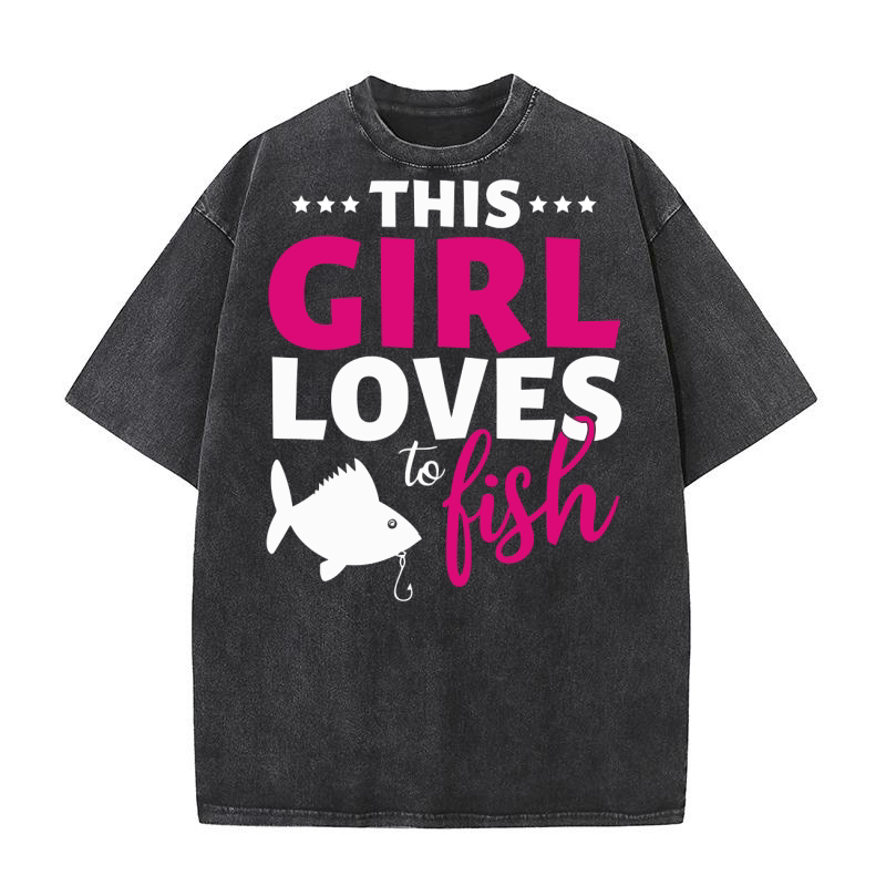 This girl lover fish Washed T-Shirt