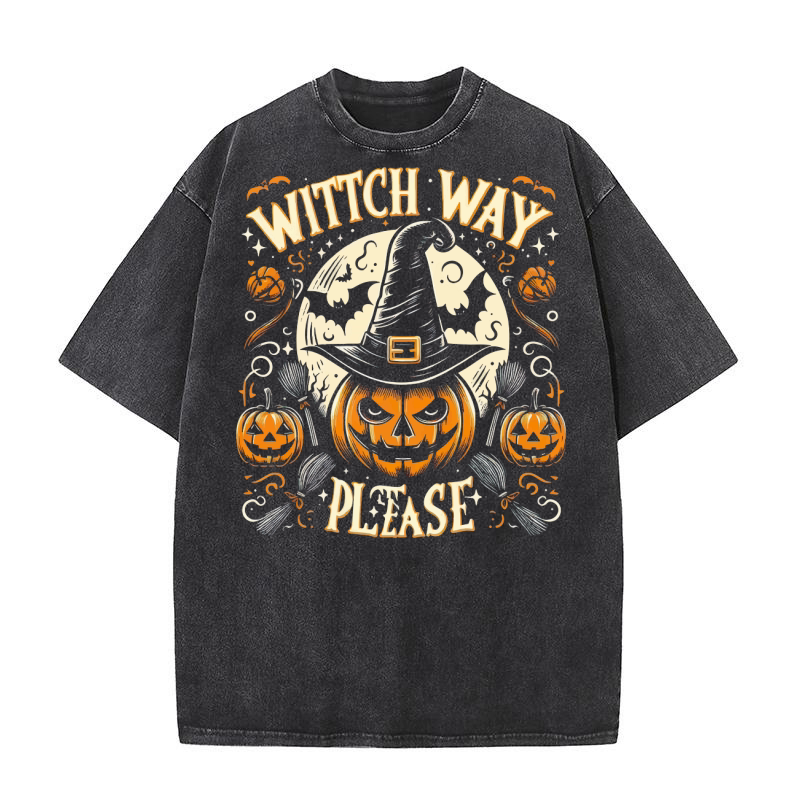 witch way please Washed T-Shirt