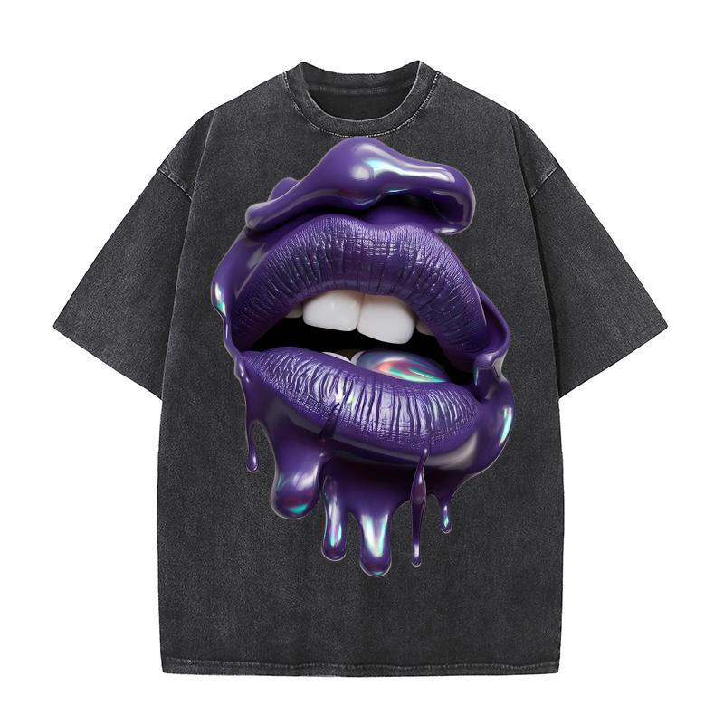Womens Honey Glazed Lips 28 Washed T-Shirt