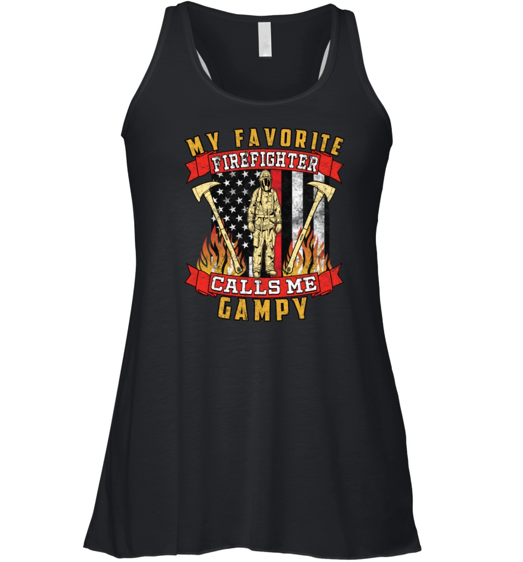 My Favorite Firefighter Calls Me Gampy Women's Flowy Tank Top