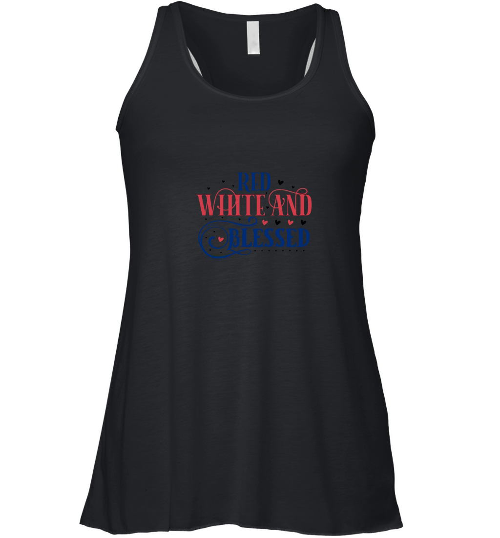 Red white and blessed 03 Women's Flowy Tank Top