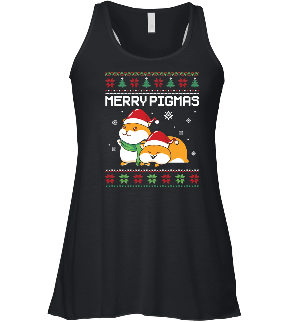 Ugly Guinea Pig Christmas Women's Flowy Tank Top