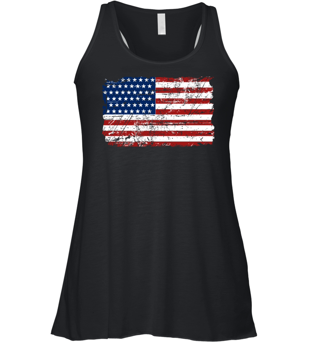 USA Flag - Vintage Look Women's Flowy Tank Top