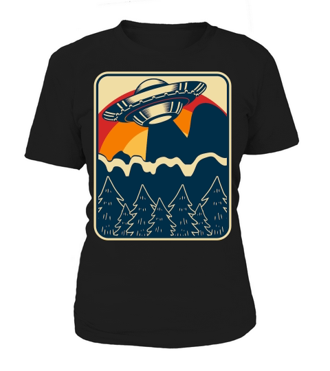 Vintage UFO Alien mountain 2 Women's T-Shirt