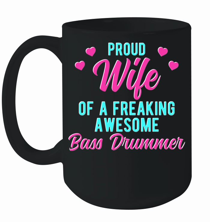 Funny Marching Drum Band Husband Gift For Bass Ceramic Mug